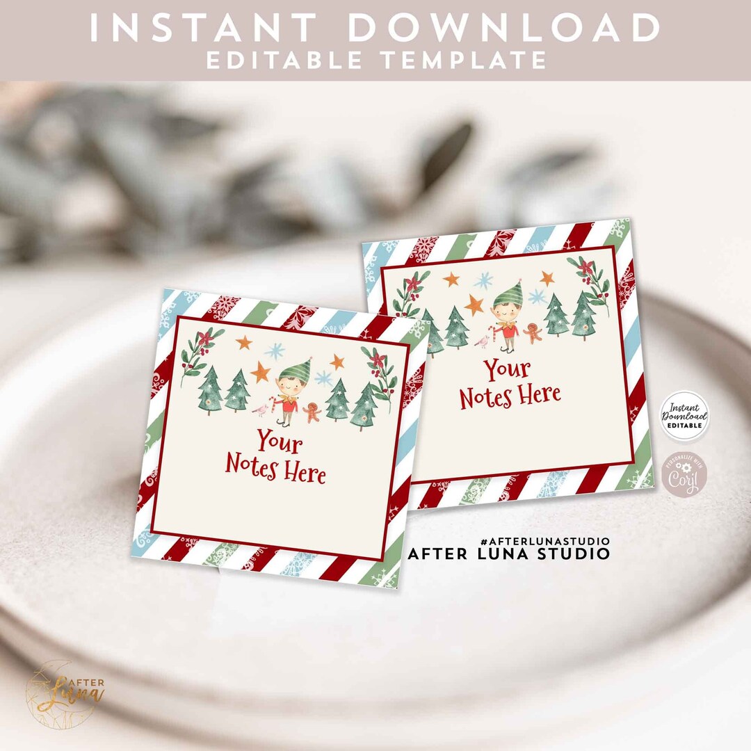 EDITABLE Boy Elf Note Cards Elf Activities Games Elf Ideas Elf Game ...