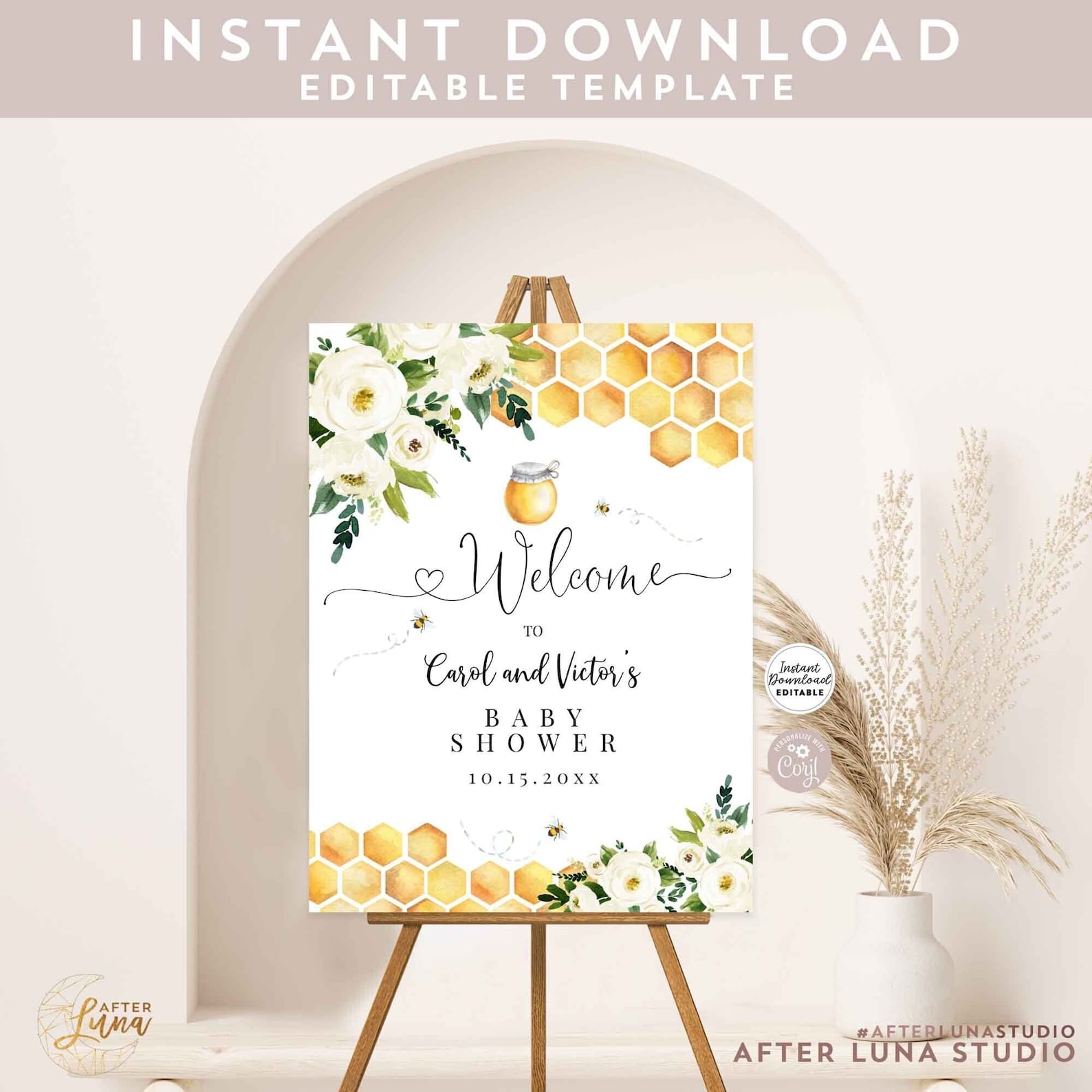 spring baby shower welcome sign