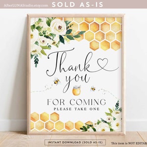 Bee Thank You For Coming Sign Bride To Bee Meant To Bee Wedding Couple Shower Decor Decoration Digital Printable Instant Download 845BR1