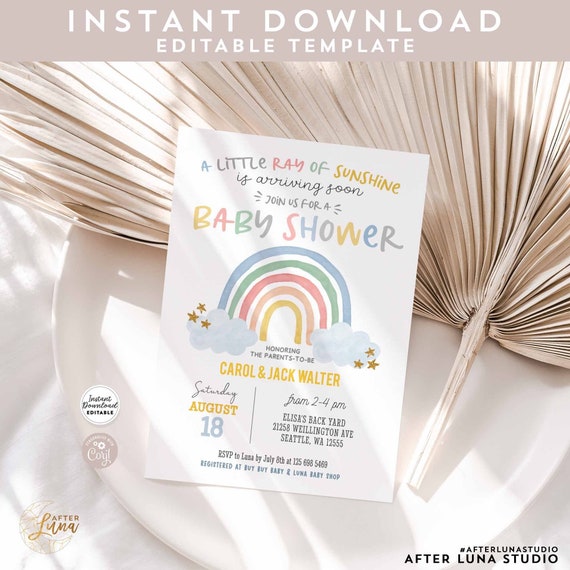 Etsy baby 2024 shower invitations