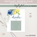 Editable Lemon Drinks Menu Game Blue Floral Lemon Printable Citrus She ...
