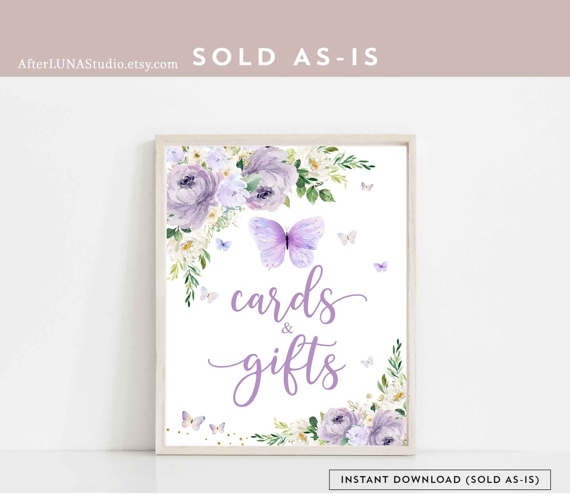 KEDEMAS 36 Sets Lila Schmetterling Baby Shower Geschenke – Mit Stiften & Karten, Dankeschön Für Gäste