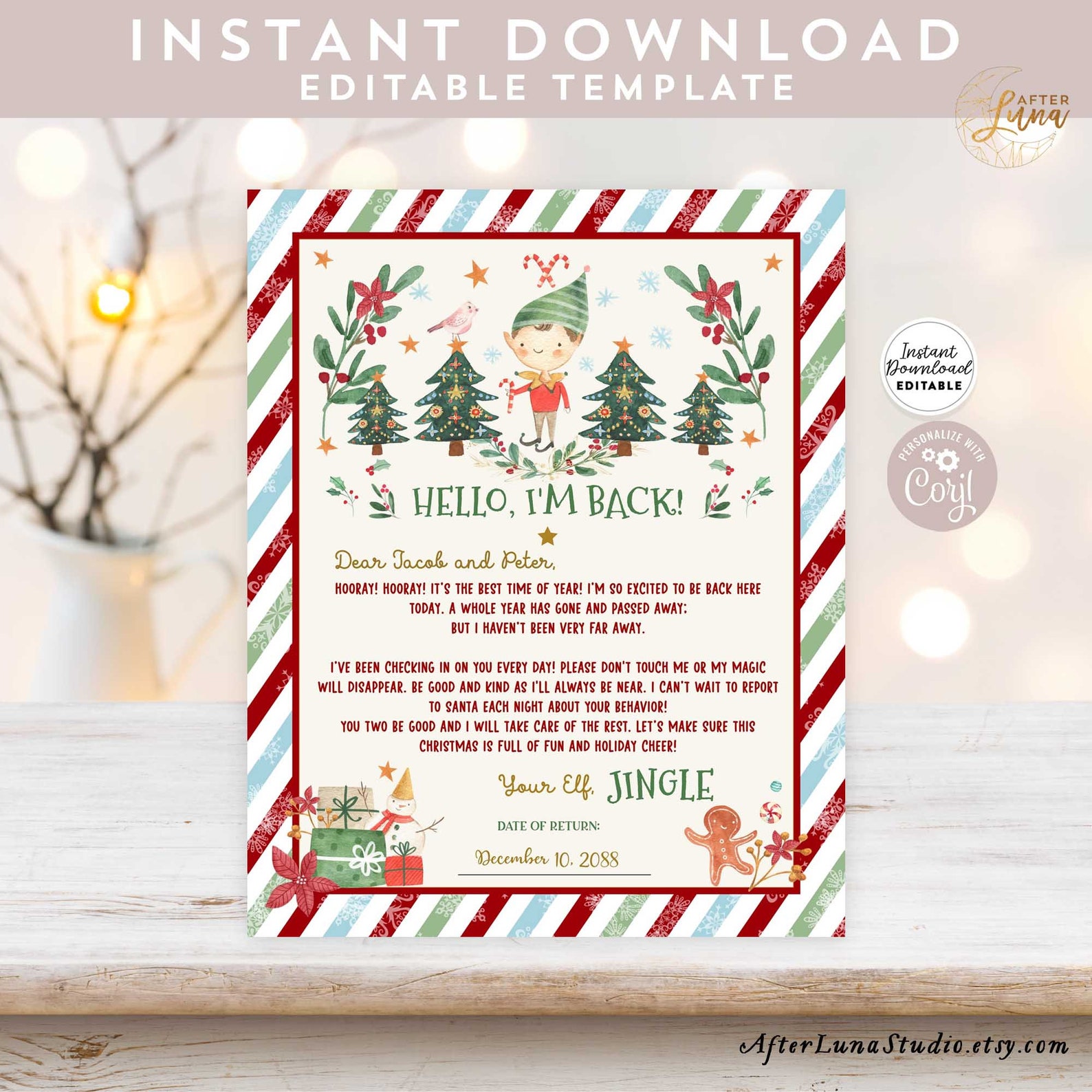 Elf on the Shelf Return Letter