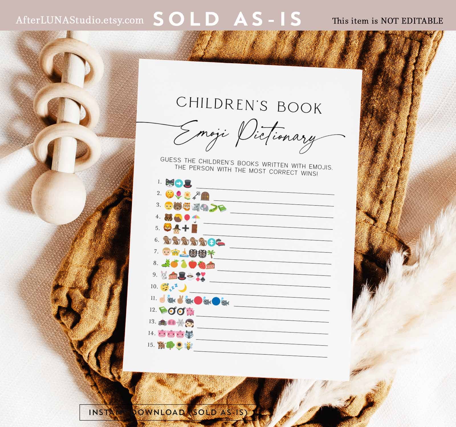 Childrens Game - Etsy
