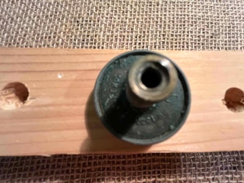 Tiradores con inserciones de madera y anillo exterior de bronce - 3 unidades disponibles - Recuperado (KB338) imagen 3