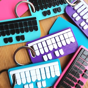 New design! 3D-Printed Steno Keychains