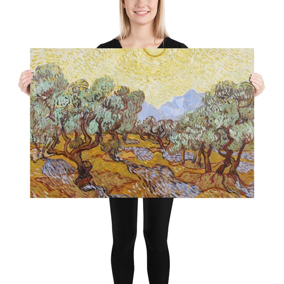 Poster - Wall Art - Home Decor - Vincent van Gogh  Olive Trees - Aesthetic Inspired Wall Art Vintage Art Print Gift for Art Lover