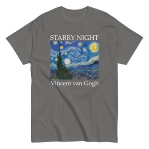 Van Gogh Starry Men&#39;s classic tee - Aesthetic Inspired Fashion Vintage Art Print Gift for Art Lover