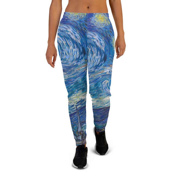 Vincent van Gogh  Starry Night  Women's Joggers - Aesthetic Inspired Fashion Vintage Art Print Gift for Art Lover