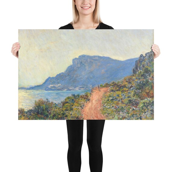 Poster  Claude Monet  La Corniche near Monaco - Aesthetic Inspired Wall Art Vintage Art Print Gift for Art Lover