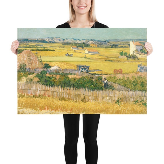 Poster - Wall Art - Home Decor - Vincent van Gogh  The Harvest - Aesthetic Inspired Wall Art Vintage Art Print Gift for Art Lover