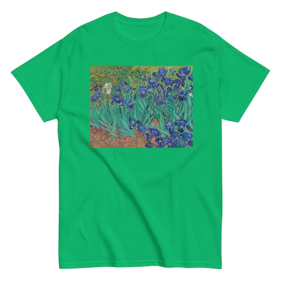 Irises Van Gogh Men's classic tee - Aesthetic Inspired Fashion Vintage Art Print Gift for Art Lover