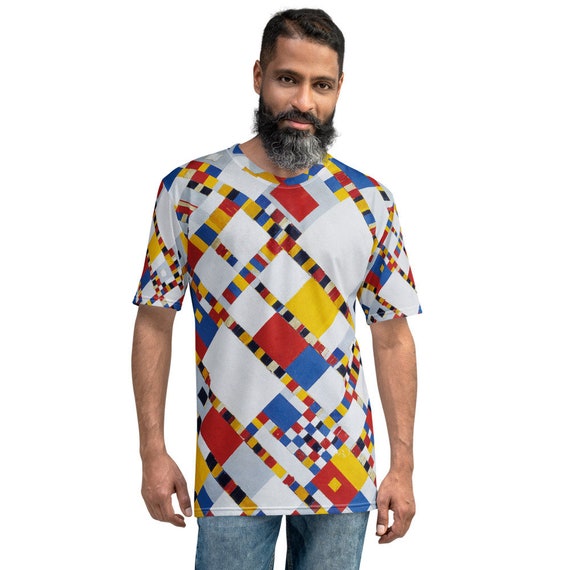 Men's T-shirt  Mondriaan  Victory Boogie Woogie - Aesthetic Inspired Fashion Vintage Art Print Gift for Art Lover