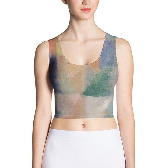 Crop Top  Sonia Delaunay  Window on the City - Aesthetic Inspired Fashion Vintage Art Print Gift for Art Lover