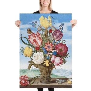 Póster - Arte mural - Póster - Jan van Huysum Flores en un jarrón - Arte y decoración mural