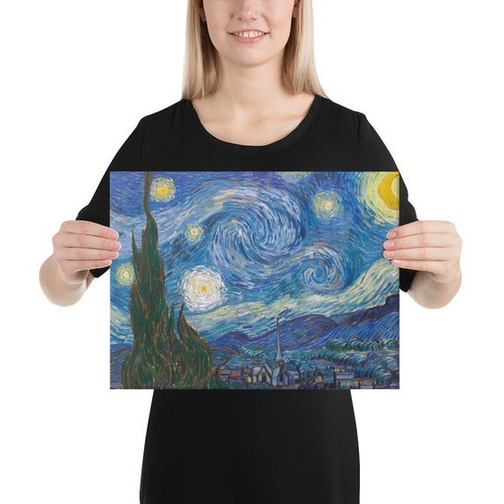 Vincent van Gogh  Starry Night  Canvas - Aesthetic Inspired Fashion Vintage Art Print Gift for Art Lover