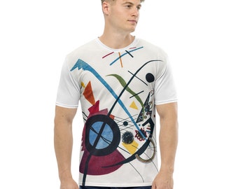 Men&#39;s T-shirt  Wassily Kandinsky  Small Worlds - Aesthetic Inspired Fashion Vintage Art Print Gift for Art Lover