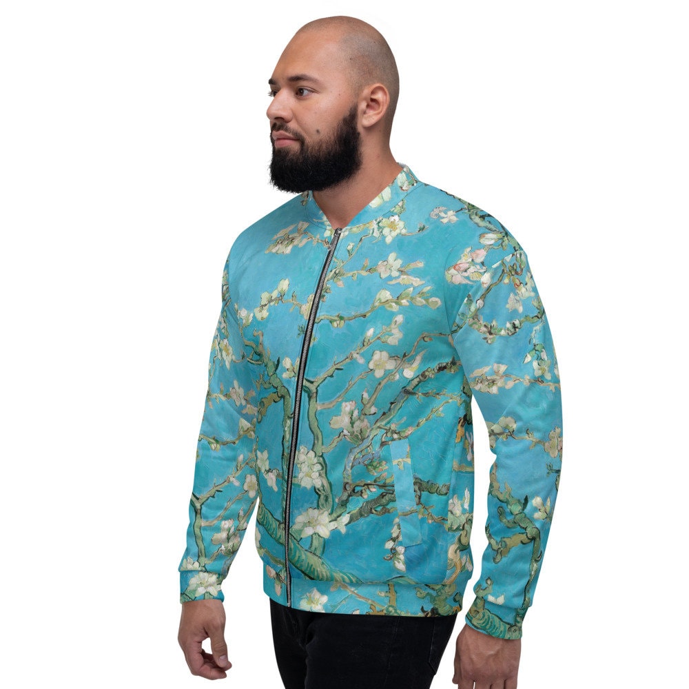 Unisex Bomber Jacket Vincent van Gogh Almond Blossom Aesthetic