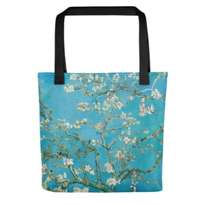 Sac fourre-tout Vincent van Gogh amandier en fleurs - impression d&#39;art vintage inspirée de la mode, cadeau pour amateur d&#39;art