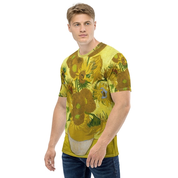 Men's T-shirt  Vincent van Gogh  SunFlowers - Aesthetic Inspired Fashion Vintage Art Print Gift for Art Lover