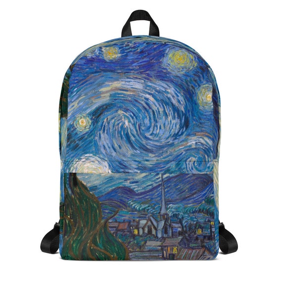 Vincent van Gogh  Starry Night  Backpack - Aesthetic Inspired Fashion Vintage Art Print Gift for Art Lover