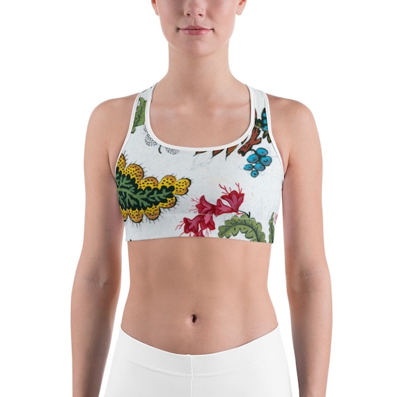 Floral print sports bra hotsell