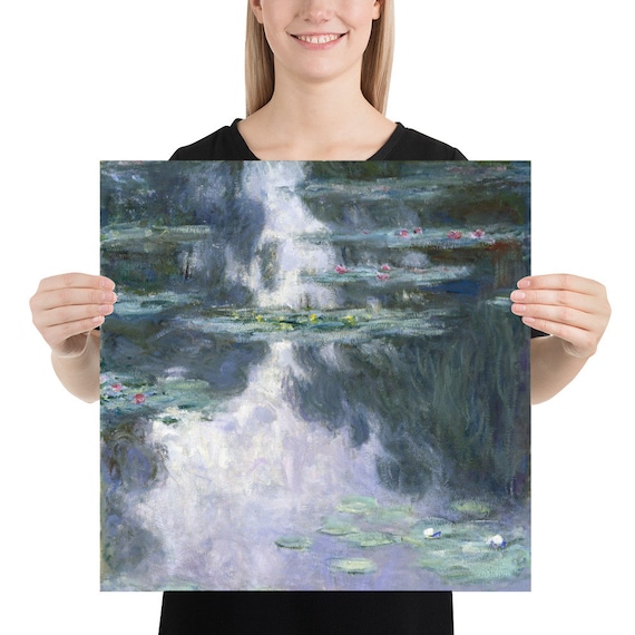 Poster  Claude Monet  Water Lilies - Aesthetic Inspired Wall Art Vintage Art Print Gift for Art Lover