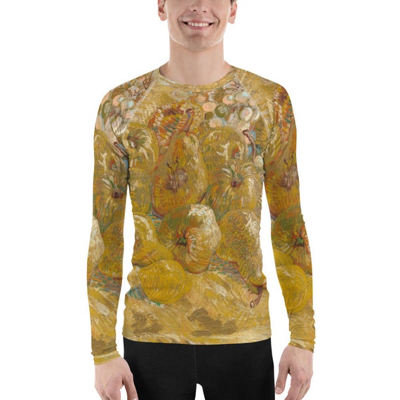 Men's Rash Guard  Vincent van Gogh  Still Life with Fruit - Aesthetic Inspired Fashion Vintage Art Print Gift for Art Lover