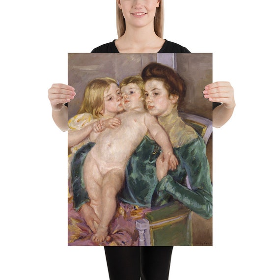 Poster  Mary Cassatt  The Caress - Aesthetic Inspired Wall Art Vintage Art Print Gift for Art Lover