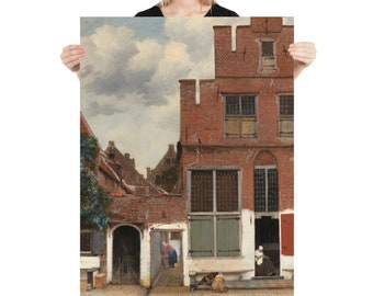 Johannes Vermeer Street View of Delft Poster – Dutch Golden Age Wall Art Print Gift for Art Lovers