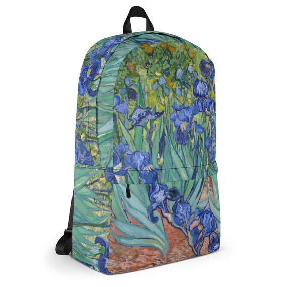 Backpack  Vincent van Gogh  Irises - Aesthetic Inspired Fashion Vintage Art Print Gift for Art Lover