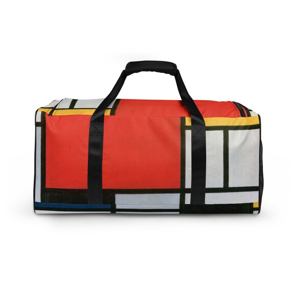 Duffle Bag. Mondriaan, Composition in Red, Yellow and Blue - Fashion Art