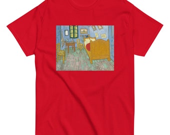 Van Gogh – Das Schlafzimmer – Klassisches Herren-T-Shirt – Postimpressionistisches tragbares Kunst-T-Shirt – Geschenk für Kunstliebhaber