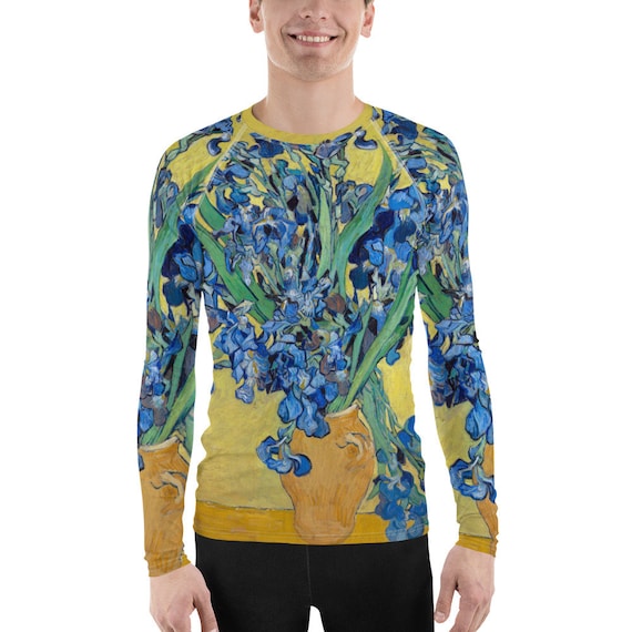 Men's Rash Guard  Vincent van Gogh  Irisses - Art and Fashion