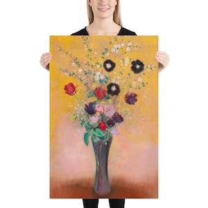 Póster Odilon Redon Naturaleza muerta Jarrón con flores - Arte de pared de inspiración estética Impresión de arte vintage Regalo para amantes del arte