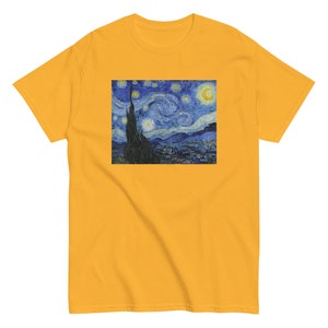 Van Gogh Starry Men&#39;s classic tee - Aesthetic Inspired Fashion Vintage Art Print Gift for Art Lover