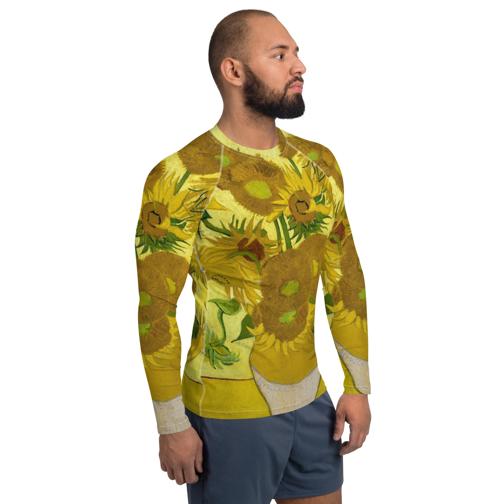 Vans Rash Guard Men's Rash Guard Vincent Van Gogh Sunflowers in a Vase - Aesthetic ...