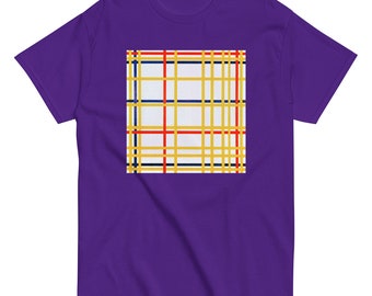 Piet Mondrian New York Men’s Classic T-Shirt – Geometric Abstract Wearable Art Tee Gift for Art Lovers