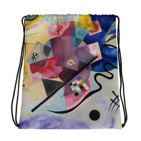 Drawstring Bag  Kandinsky  Composition - Aesthetic Inspired Fashion Vintage Art Print Gift for Art Lover