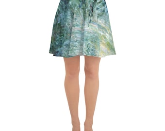 Skater Skirt  Claude Monet  Morning on the Seine - Aesthetic Inspired Fashion Vintage Art Print Gift for Art Lover