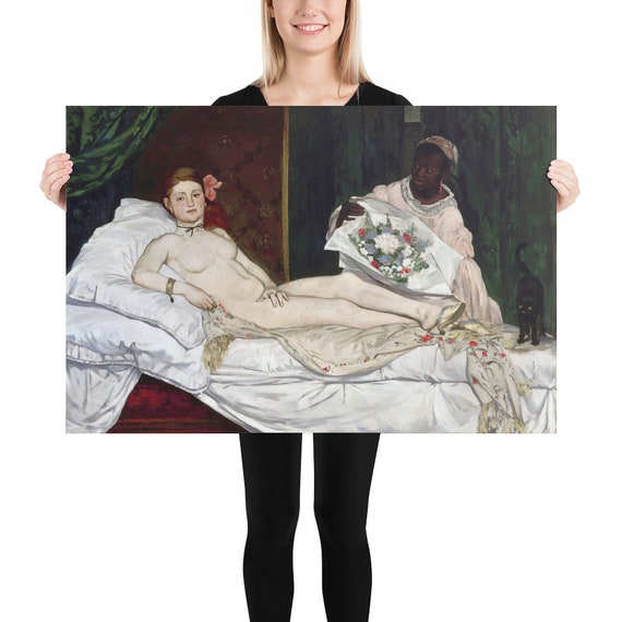 Poster  Edouard Manet  Olympia - Aesthetic Inspired Wall Art Vintage Art Print Gift for Art Lover
