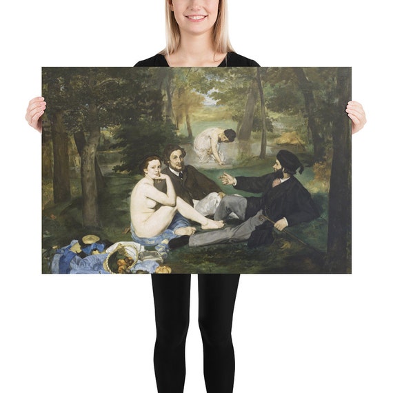 Poster  Edouard Manet  Luncheon on the Grass - Aesthetic Inspired Wall Art Vintage Art Print Gift for Art Lover