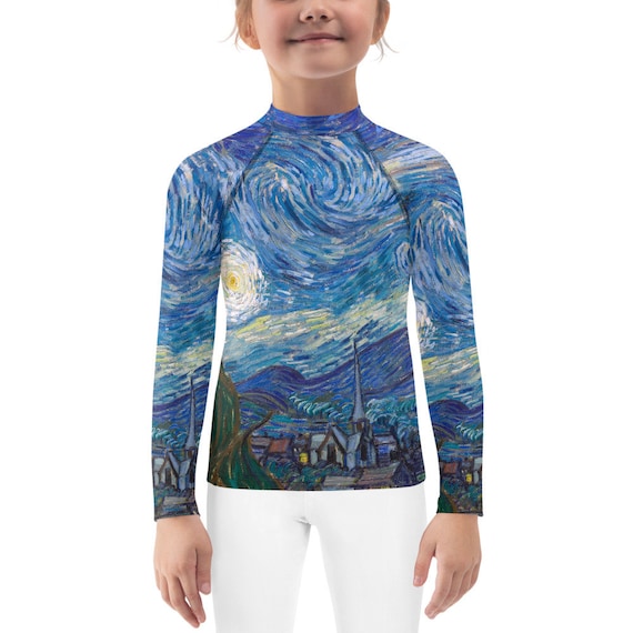 Vincent van Gogh, Starry Night. Kids Rash Guard - Fashion Art