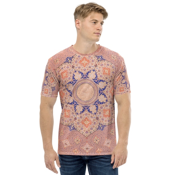 Men's T-shirt  Islamic Art  Geometric Abstract Pattern - Aesthetic Inspired Fashion Vintage Art Print Gift for Art Lover