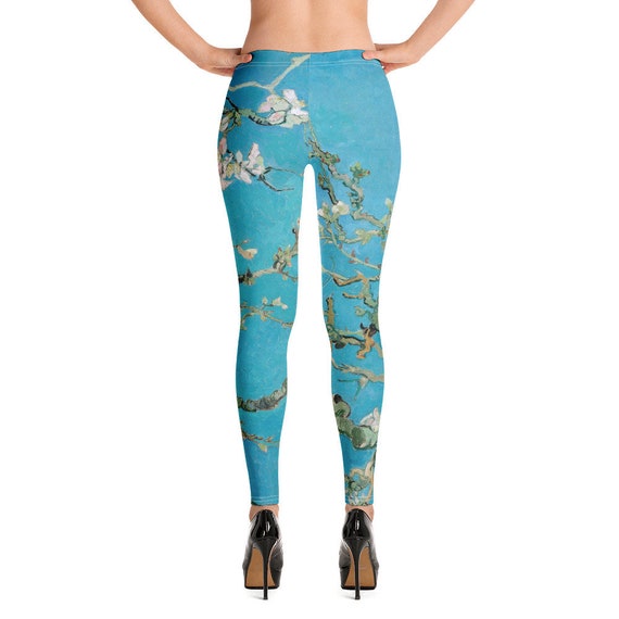 Leggings  Vincent van Gogh  Almond Blossom - Aesthetic Inspired Fashion Vintage Art Print Gift for Art Lover