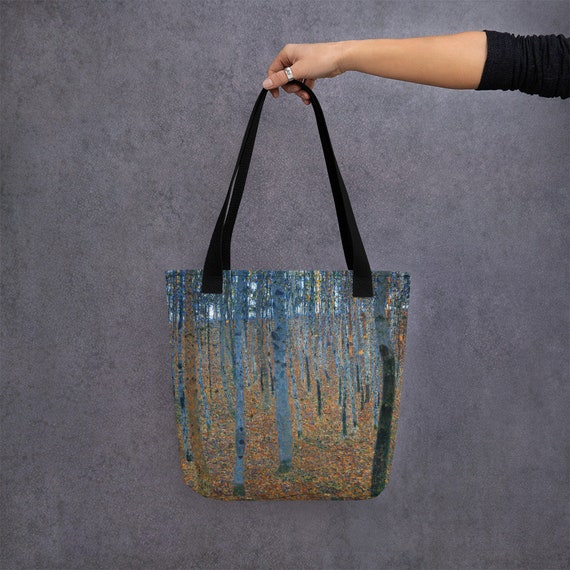 Tote Bag  Gustav Klimt  The Forest - Aesthetic Inspired Fashion Vintage Art Print Gift for Art Lover