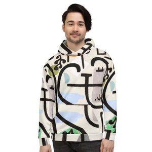 Unisex Hoodie   Paul Klee  Richport a Travel Picture - Aesthetic Inspired Fashion Vintage Art Print Gift for Art Lover