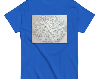 Piet Mondrian Pier and Ocean Men’s Classic T-Shirt – Abstract Wearable Art Tee Gift for Art Lovers