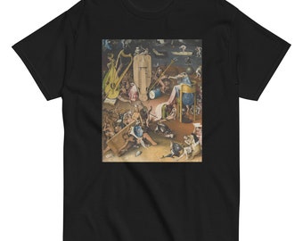 T-shirt classique pour homme « Le Jardin des délices » de Jérôme Bosch – T-shirt d'art surréaliste inspiré de la Renaissance, cadeau idéal pour les amateurs d'art