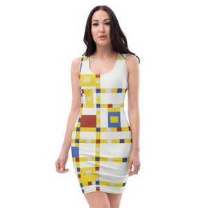 Piet Mondrian  Broadway Boogie Woogie. Sublimation Cut & Sew Dress